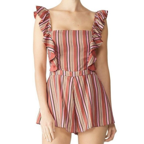 (A54) TJD The Jetset Diaries Young Heart Romper Ruffled, Size L - Picture 2 of 14
